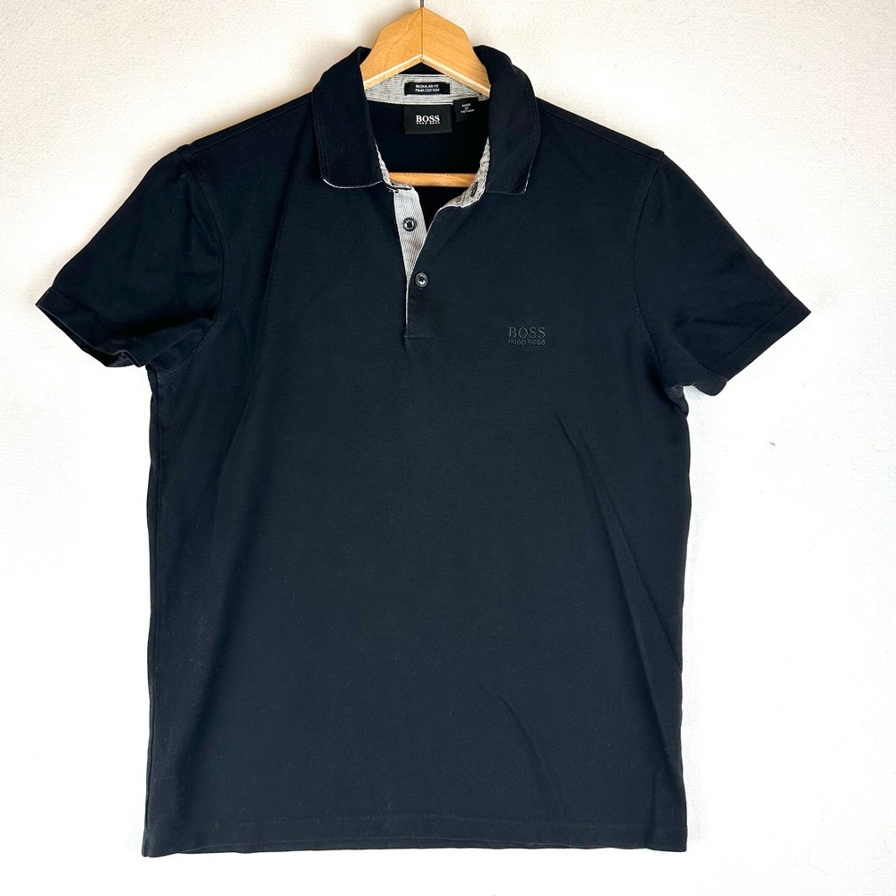 Boss Hugo Boss Pima Cotton Polo with Stripe Trim Regular Fit Preppy‎ Golf
